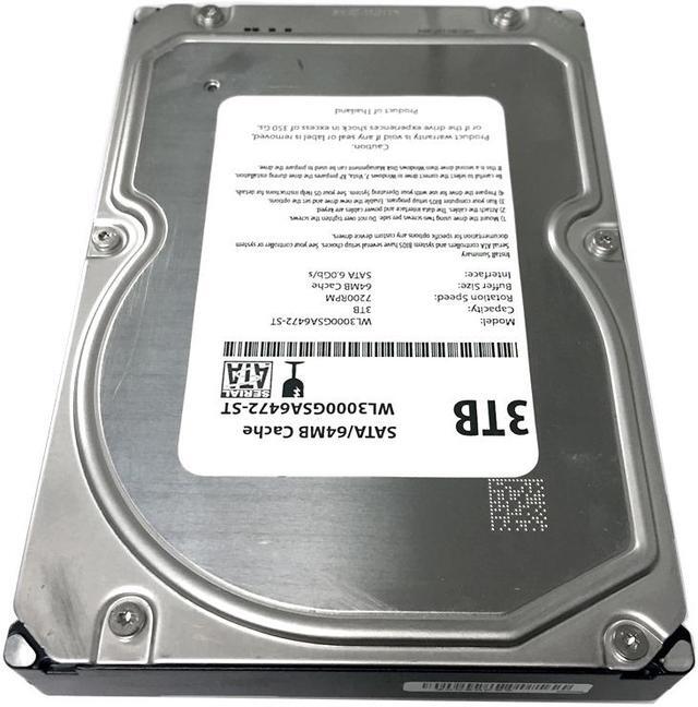 Alt view image 3 of 5 - WL 3TB 7200RPM 64MB Cache SATA 6.0Gb/s 3.5" Internal Desktop Hard Drive (For PC/Mac/DVR) w/1 Year Warranty