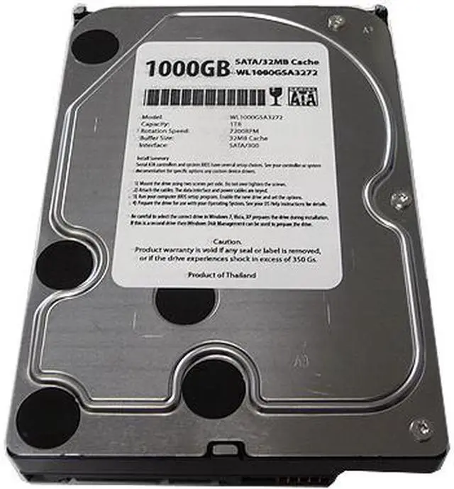 Alt view image 2 of 5 - WL 1TB 32MB Cache 7200RPM SATA2 (3.0Gb/s) 3.5" Internal Desktop Hard Drive (For CCTV DVR, NAS, PC/Mac) -1 Year Warranty