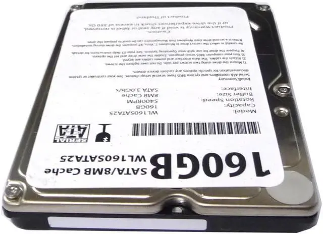 Alt view image 5 of 5 - WL 160GB 8MB Cache 5400RPM SATA 3.0Gb/s 2.5" Notebook Hard Drive w/1-Year Warranty