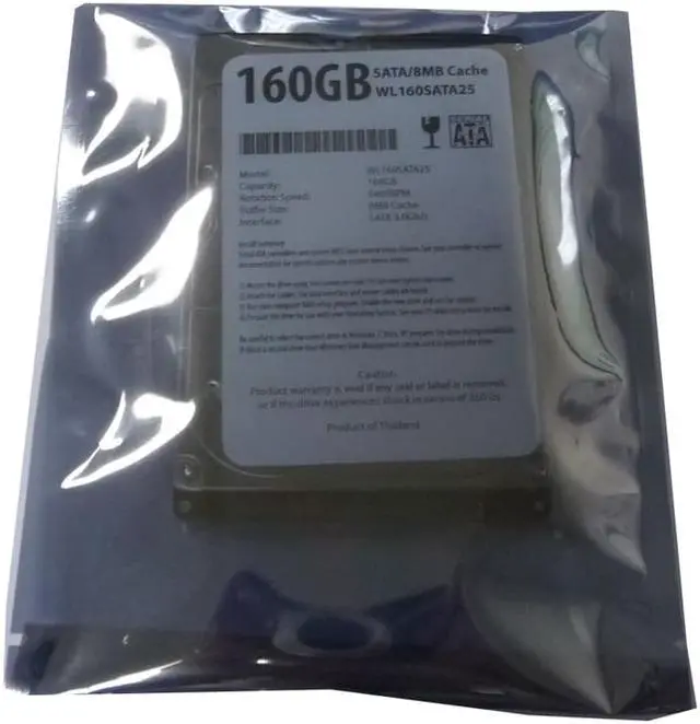 Alt view image 4 of 5 - WL 160GB 8MB Cache 5400RPM SATA 3.0Gb/s 2.5" Notebook Hard Drive w/1-Year Warranty