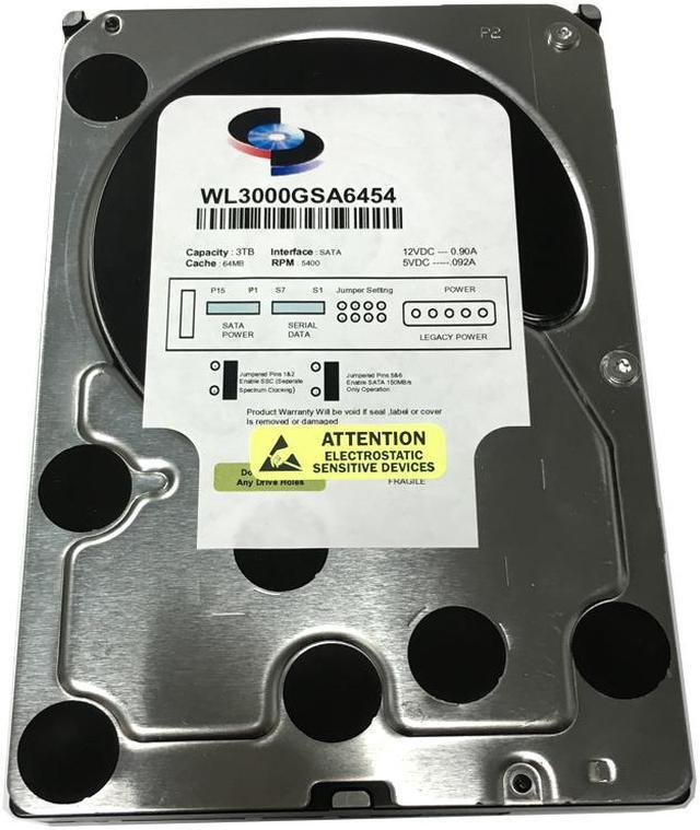 Alt view image 5 of 5 - WL 3TB 64MB Cache 5400RPM SATA III (6.0Gb/s) (Low Power & Heavy Duty) 3.5" Internal Hard Drive (NAS & CCTV DVR) w/1 Year Warranty