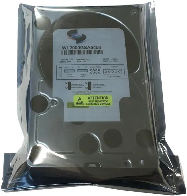 Alt view image 4 of 5 - WL 2TB 64MB Cache 5400RPM SATA III (6.0Gb/s) (Low Power & Heavy Duty) 3.5" Internal Hard Drive (NAS & CCTV DVR) - w/ 1 Year Warranty