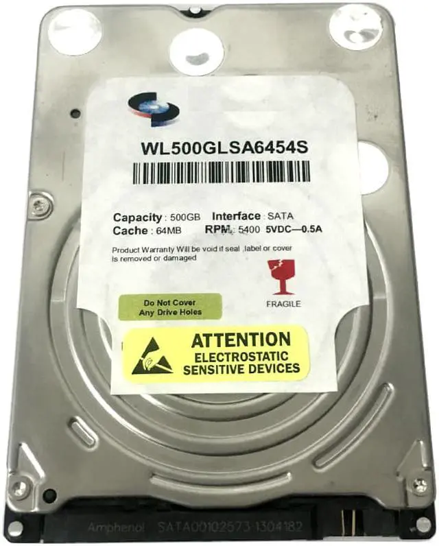 Alt view image 2 of 5 - WL 500GB 64MB Cache 5400RPM SATA III (6.0Gb/s) 7mm 2.5" Slim Mobile Hard Drive (PS3 & NoteBook)- w/ 1 Year Warranty