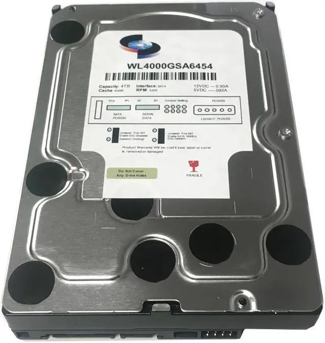 Alt view image 4 of 5 - WL 4TB 64MB Cache 5400RPM SATA III (6.0Gb/s) 3.5" Internal Desktop Hard Drive (PC, NAS & CCTV DVR) - w/ 1 Year Warranty