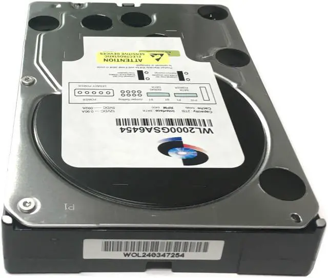 Alt view image 4 of 5 - WL 2TB 64MB Cache 5400RPM SATA III (6.0Gb/s) 3.5" Internal Surveillance DVR Hard Drive - w/ 1 Year Warranty