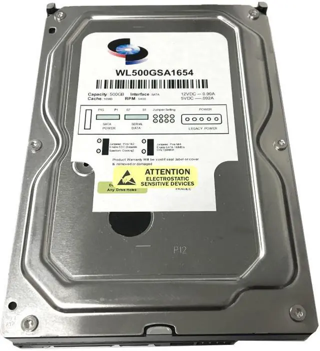 Alt view image 2 of 5 - WL 500GB 16MB Cache 5400RPM SATA II (3.0Gb/s) 3.5" Internal Surveillance DVR Hard Drive - w/ 1 Year Warranty