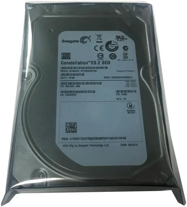 Alt view image 2 of 5 - Seagate Constellation ES.2 ST33000651NS 3TB 7200 RPM 64MB Cache SATA 6.0Gb/s 3.5" Enterprise Hard Drive