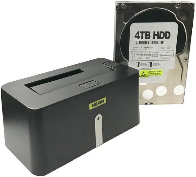 Main image of NEXIN NEX-DS1U3 USB 3.0 Hard Drive Docking Station + WL 4TB 3.5" SATA Hard Drive (Combo)