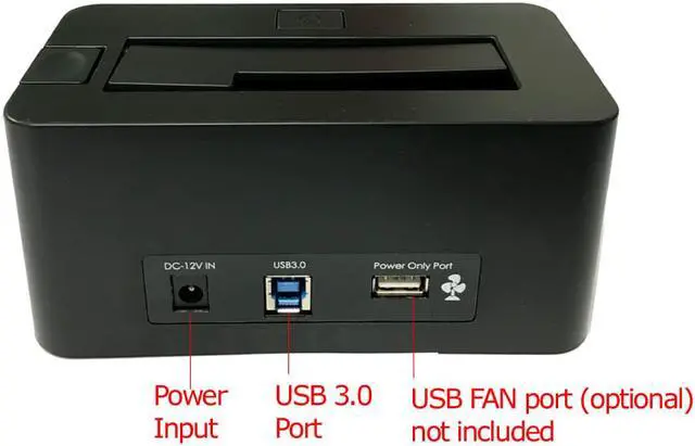 Alt view image 4 of 5 - NEXIN NEX-DS1U3 USB 3.0 Hard Drive Docking Station + WL 4TB 3.5" SATA Hard Drive (Combo)