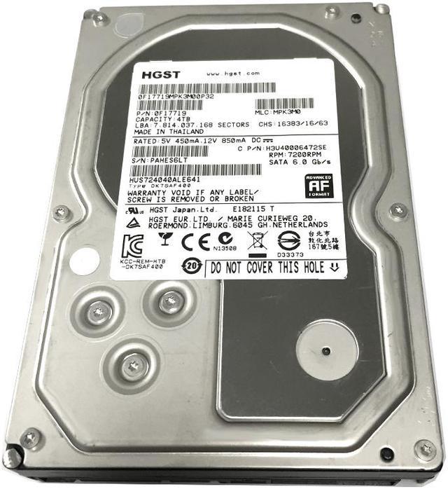 HGST Ultrastar 7K4000 HUS724040ALE641 (0F17719) 4TB 64MB Cache