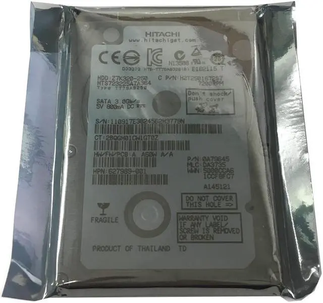Alt view image 5 of 5 - Hitachi GST Travelstar Z7K320 HTS723225A7A364 (0A78742) 250GB 7200 RPM 16MB Cache SATA 3.0Gb/s 2.5" Internal Notebook Hard Drive Bare Drive