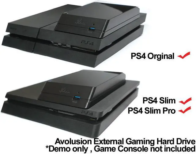 Alt view image 4 of 6 - Avolusion HDDGear 4TB USB 3.0 External Gaming Hard Drive (for PS4, PS4 Slim, PS4 Slim Pro) - 2 Year Warranty