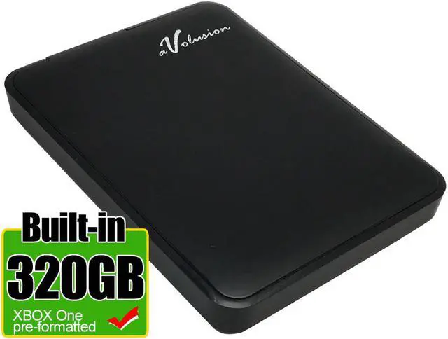 Main image of Avolusion 320GB USB 3.0 Portable External XBOX One Hard Drive (XBOX One Pre-Formatted) HD250U3-Z1 - Retail w/2 Year Warranty