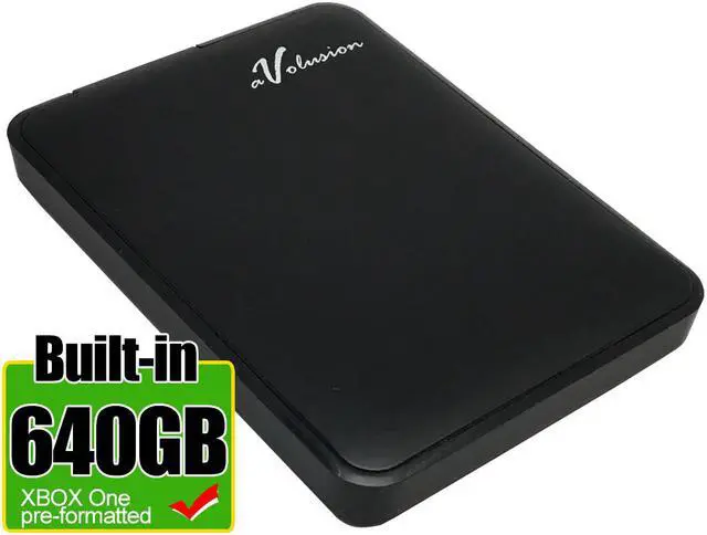 Main image of Avolusion 640GB USB 3.0 Portable External XBOX One Hard Drive (XBOX One Pre-Formatted) HD250U3-Z1 - Retail w/2 Year Warranty