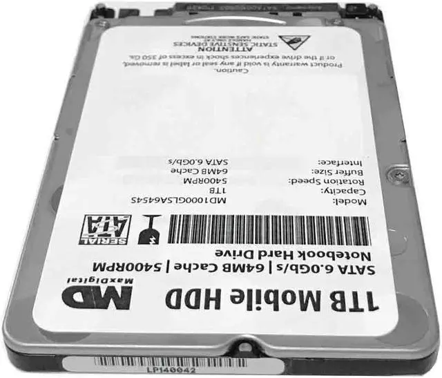 Alt view image 5 of 5 - MaxDigital 1TB 5400RPM 64MB Cache (7mm) SATA 6.0Gb/s 2.5" Mobile HDD / Notebook Hard Drive - 2 Year Warranty