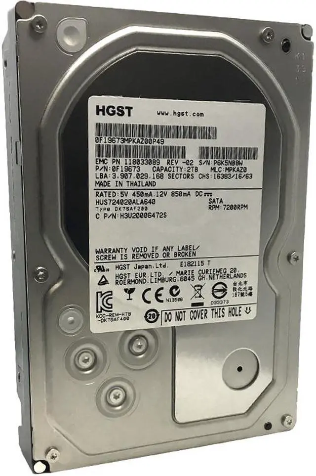 Main image of HGST Ultrastar 7K4000 HUS724020ALA640 (0F19673) 2TB 7200RPM 64MB Cache SATA 6.0Gb/s 3.5" Enterprise Hard Drive - 5 Year Warranty