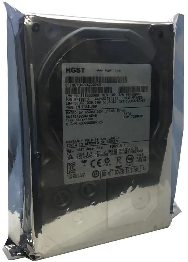 Alt view image 2 of 4 - HGST Ultrastar 7K4000 HUS724020ALA640 (0F19673) 2TB 7200RPM 64MB Cache SATA 6.0Gb/s 3.5" Enterprise Hard Drive - 5 Year Warranty
