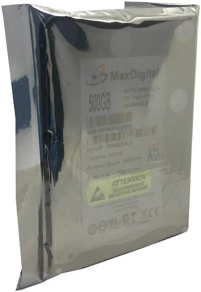 Alt view image 3 of 6 - MaxDigital 500GB 5400RPM 16MB Cache SATA 6Gb/s 7mm 2.5in Notebook / Mobile Hard Drive