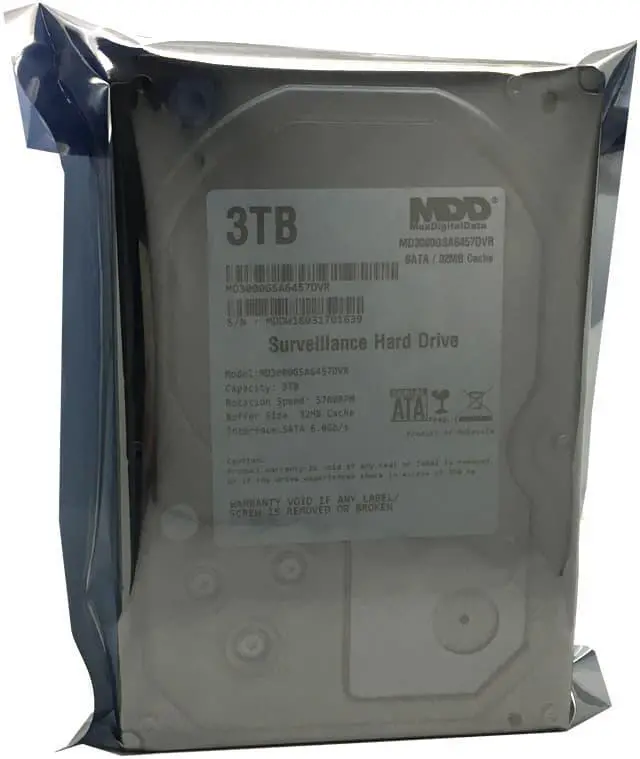 Alt view image 3 of 5 - MaxDigitalData 3TB 32MB Cache 5700PM SATA 6.0Gb/s 3.5" Internal Surveillance CCTV DVR Hard Drive (MD3000GSA3257DVR) - 2 Year Warranty