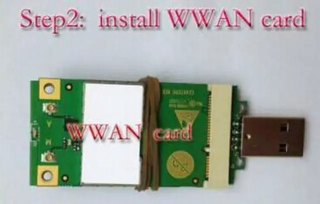 Alt view image 12 of 13 - Mini PCI-e Wireless to USB Adapter card With SIM Card Slot Test WWAN module
