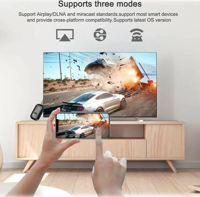 Alt view image 5 of 5 - 4K WIFI 1080P Wireless Display TV Dongle Adapter HDMI Receiver Airplay Miracast