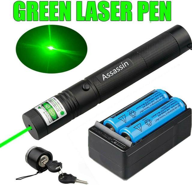 990Miles 532nm 301 Green Laser Pointer Lazer Pen+2 x 18650 Battery