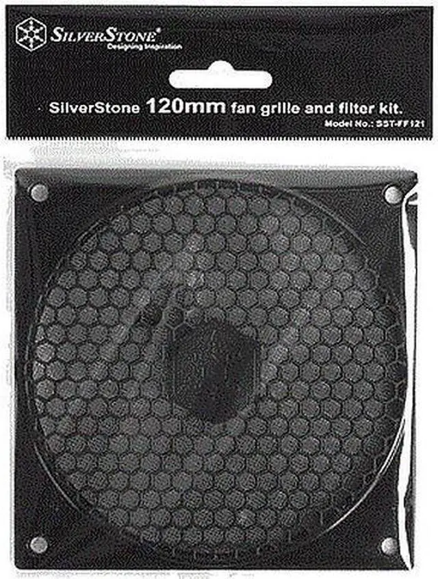 Alt view image 2 of 2 - Black SilverStone SST-FF121B ABS Fan Grill/ Filter Kit for 120mm Case Fan
