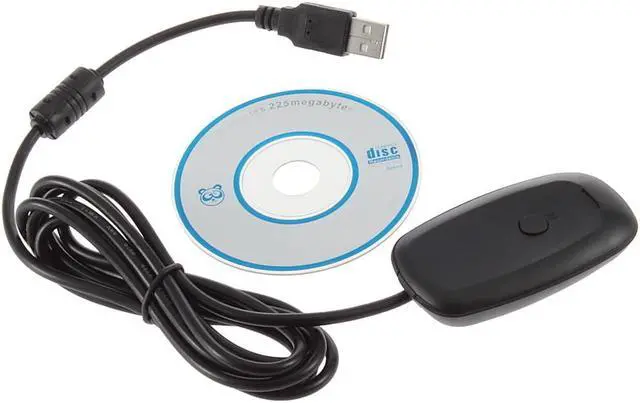 Main image of Black Wireless Gaming USB Adapter Receiver for Microsoft XBOX 360 PC Controller