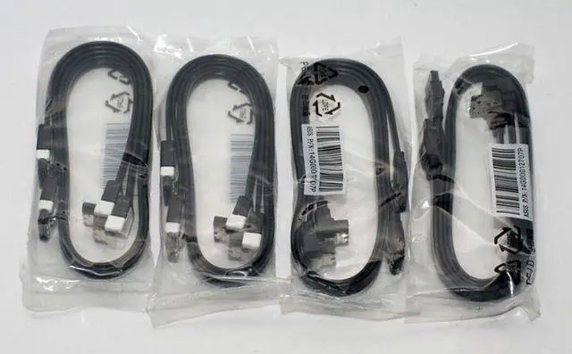 Alt view image 2 of 5 - 2PCS SATAIII 3.0 6Gb/s Data Straight Right Angle HDD SSD cable for ASUS sata3