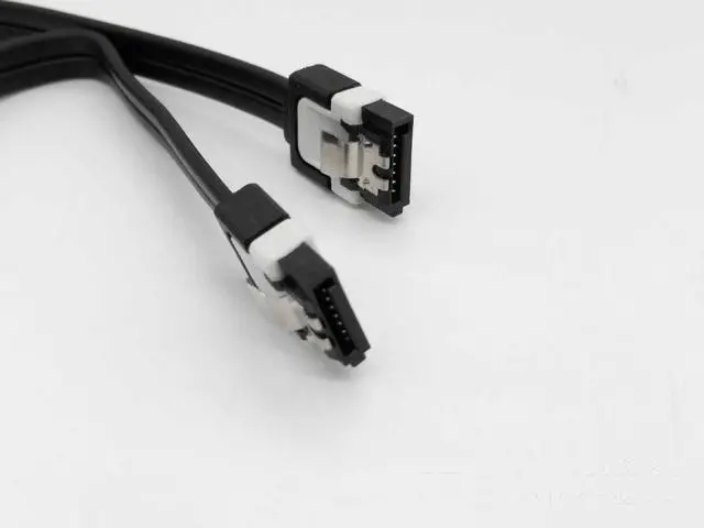 Alt view image 4 of 5 - 2PCS SATAIII 3.0 6Gb/s Data Straight Right Angle HDD SSD cable for ASUS sata3