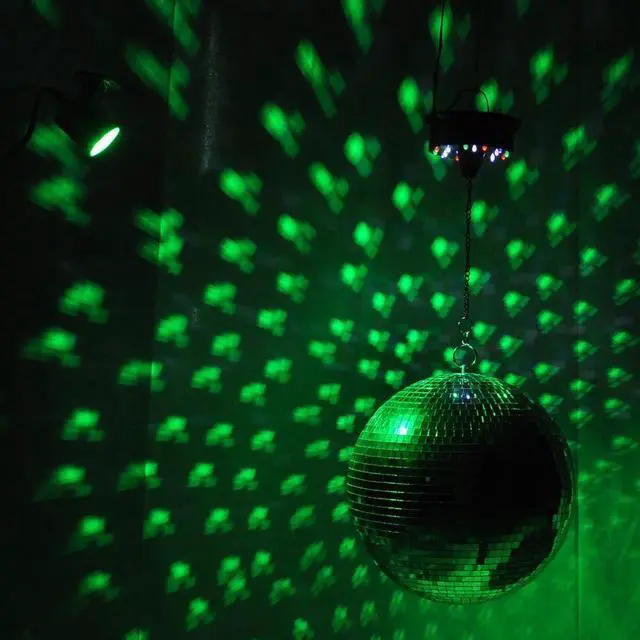 Alt view image 5 of 13 - Large 12" Mirror Glass Disco Ball DJ Dance Home Party Bands Club Stage Lighting