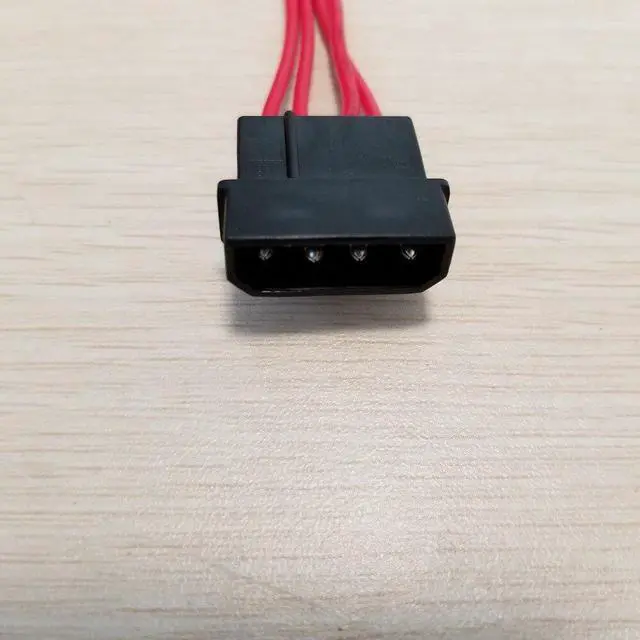 Alt view image 2 of 5 - Molex 4Pin to SATA 15Pin Adapter 1 to 5 Splitter Hard Drive Power Extension Cable 18AWG Red for PC DIY