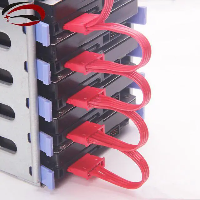 Alt view image 5 of 5 - Molex 4Pin to SATA 15Pin Adapter 1 to 5 Splitter Hard Drive Power Extension Cable 18AWG Red for PC DIY