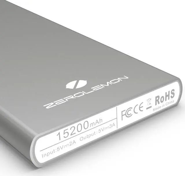 Alt view image 3 of 5 - ZeroLemon 15200mAh JuiceBox External Battery Power Bank for iPhone 7/iPhone 7 Plus, Samsung and More- Space Grey