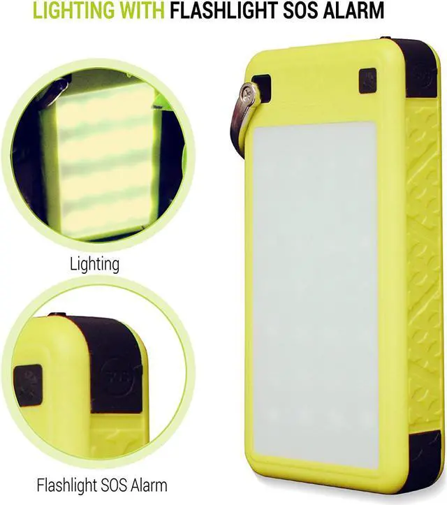 Alt view image 5 of 6 - ZeroLemon SolarJuice 20000mAh Solar Charge External Battery Power Bank with Total 3A Output, Dual USB Output
