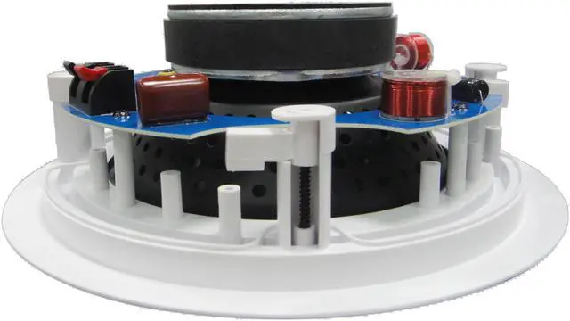 Alt view image 4 of 15 - 82C Silver Ticket 8" 120-Watt 2-Way In-Ceiling Speaker with Pivoting Tweeter (1 Speaker, White)
