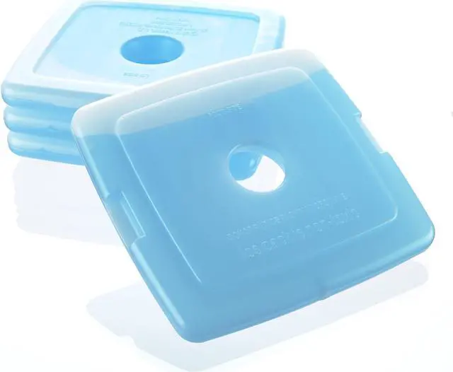 Alt view image 2 of 9 - Fit & Fresh Cool Coolers Blue Reusable Slim Ice Packs-For Lunch Boxes or Coolers