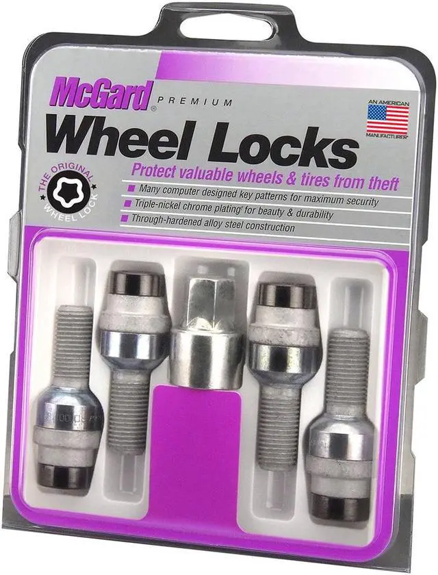 Main image of McGard 28320 Black Chrome Bolt Radius Seat Wheel Lock Set - M14x1.5 (17mm)