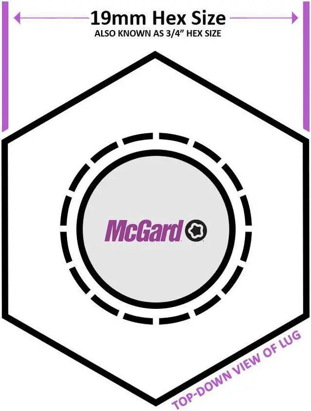 Alt view image 4 of 6 - McGard 28332 Black Chrome Bolt Radius Seat Wheel Lock Set - M14x1.5 (19mm)