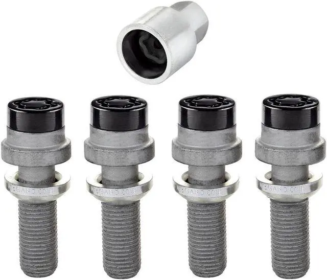 Alt view image 2 of 6 - McGard 28332 Black Chrome Bolt Radius Seat Wheel Lock Set - M14x1.5 (19mm)