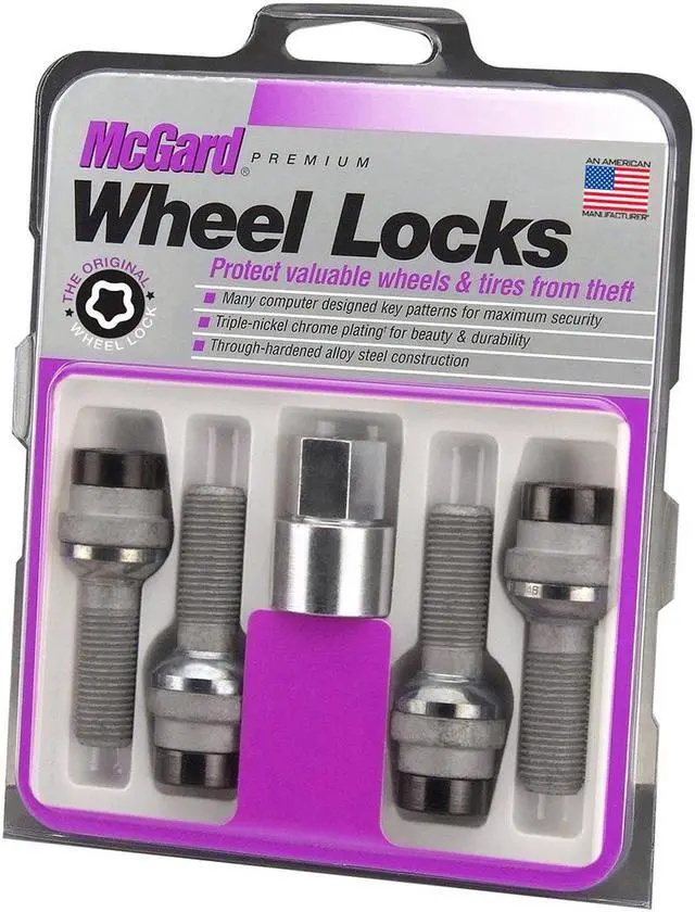 Main image of McGard 28332 Black Chrome Bolt Radius Seat Wheel Lock Set - M14x1.5 (19mm)