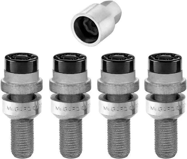 Alt view image 2 of 7 - McGard 28320 Black Chrome Bolt Radius Seat Wheel Lock Set - M14x1.5 (17mm)