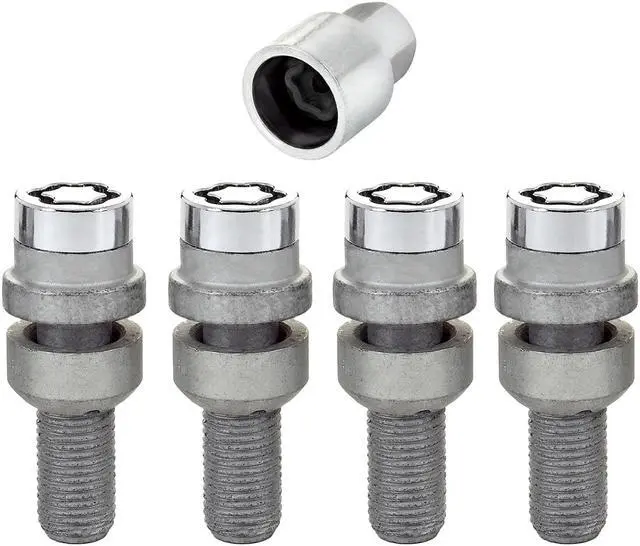 Alt view image 6 of 16 - McGard 28020 Chrome Bolt Style Radius Seat Lock Bolt Set (M14 x 1.5)