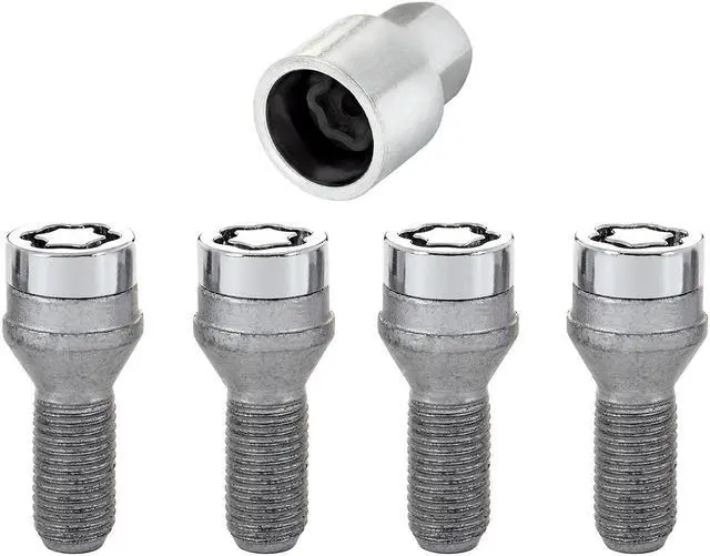 Alt view image 3 of 10 - McGard 27222 Chrome Bolt Style Cone Seat Wheel Lock Set (M14 x 1.5)