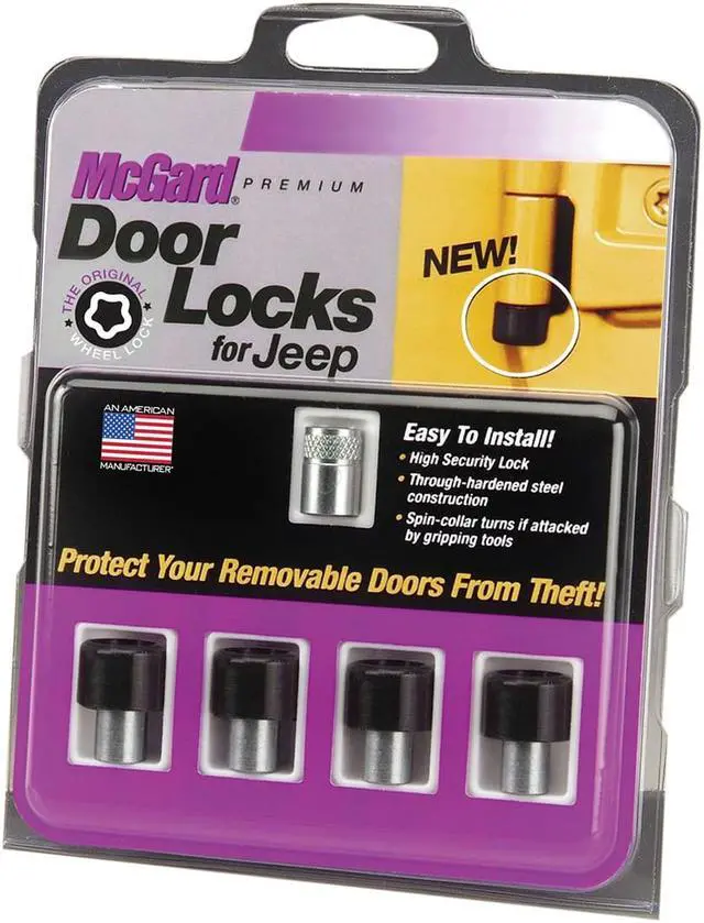 Alt view image 7 of 16 - McGard 76060 Jeep Wrangler 4 Door Lock Set (M6 x 1.0)