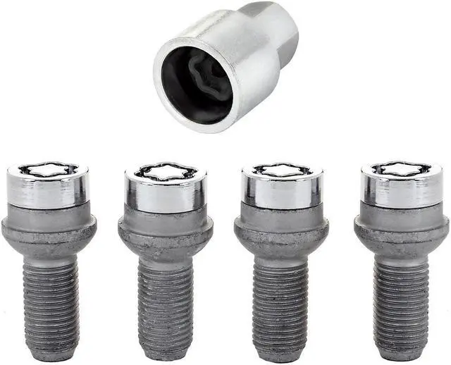 Alt view image 5 of 14 - McGard 28174 Chrome Bolt Style Radius Seat Lock Bolt Set (M14 x 1.5)