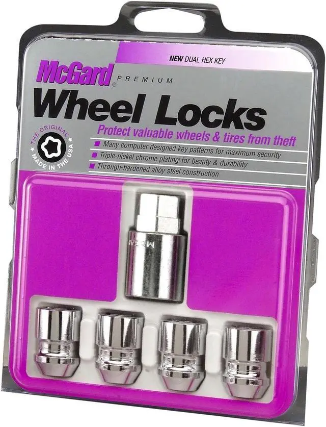 Alt view image 5 of 11 - McGard 24193 Chrome Cone Seat Wheel Lock Set (1/2"-20)