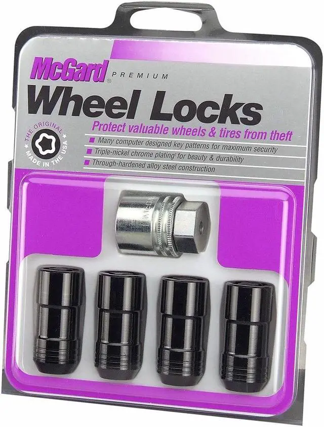 Alt view image 2 of 6 - McGard 24144 Chrome/Black Cone Seat Wheel Lock Set (9/16"-18)