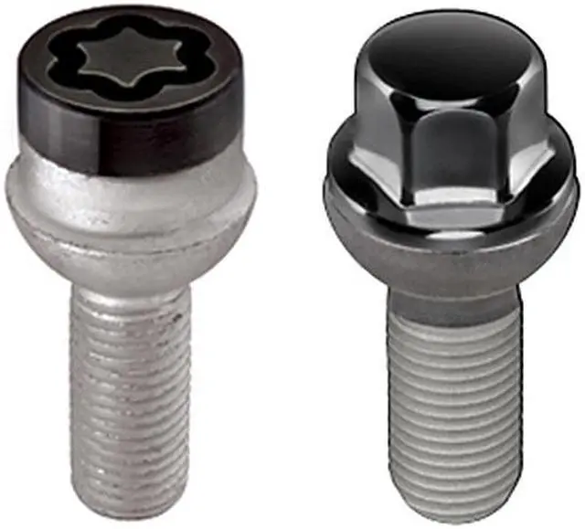 Alt view image 2 of 5 - McGard 68018BK Black Chrome Bolt Wheel Install Kit - M14x1.5 (17mm)