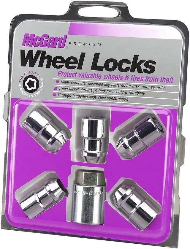 Alt view image 4 of 7 - McGard 24537 Chrome Cone Seat Wheel 5 Lock Set (M12 x 1.5)